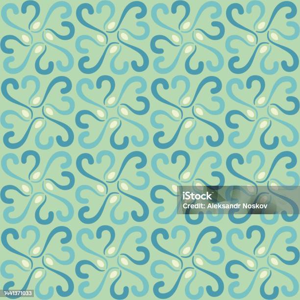 Seamless Tile Pattern In Traditional Style Simple Abstract Spiral ...