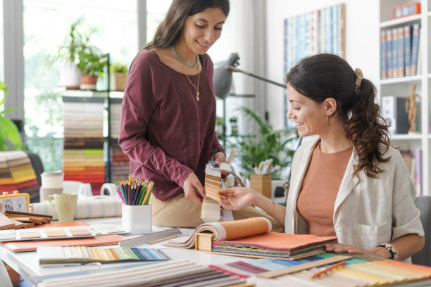istock Professional interior designers working together 1441371358