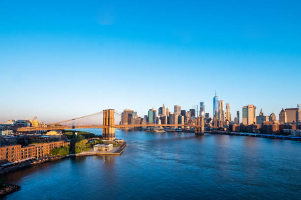 istock skyline of new york with   Brooklyn Bridge 1441371667