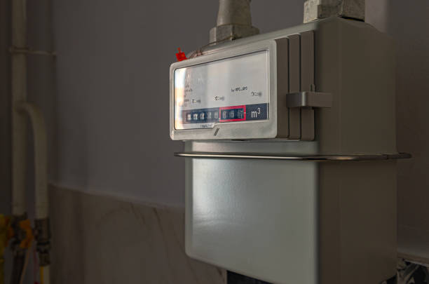 Digital display of electric smart meter.