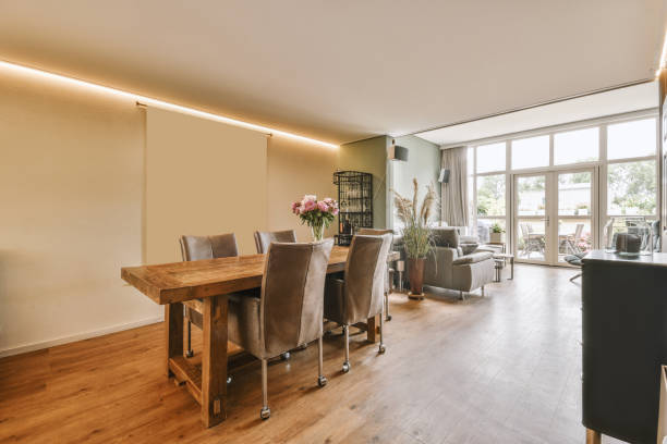 istock The interior of a spacious modern dining area 1441374766