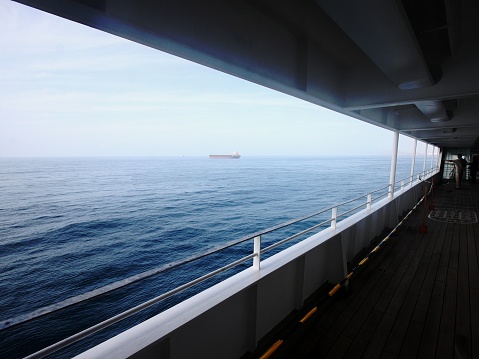 on deck of passenger ship