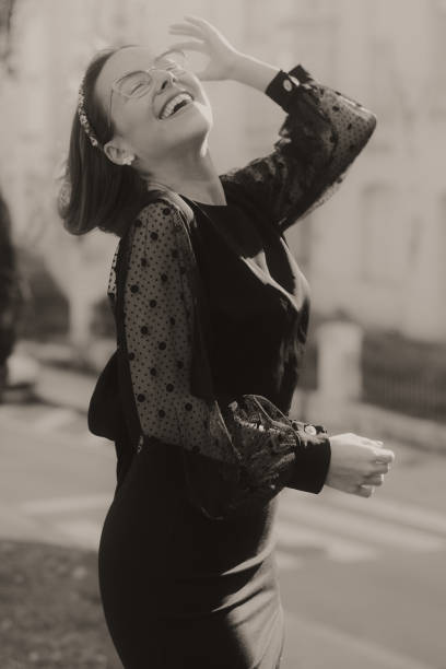 istock Fashionable woman laughing 1441376313