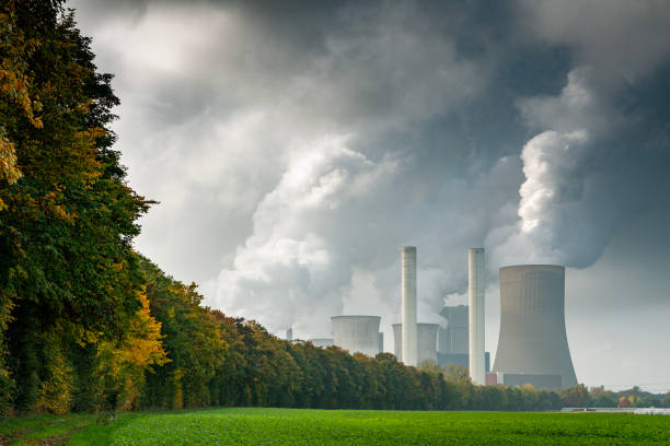 istock Coal power plant and environmental pollution 1441377028