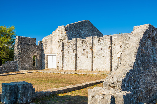 Fulfinum Mirine ancient basilica near Omisalj on the island of Krk, Croatia