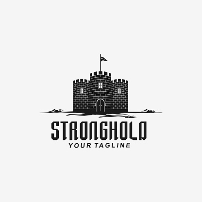 Castle, Stronghold, citadel vector graphic illustration design Template Idea