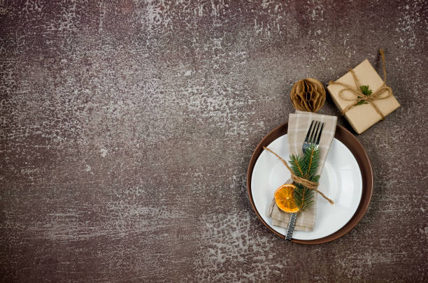 istock Christmas Eve dinner concept, free space for text 1441384396