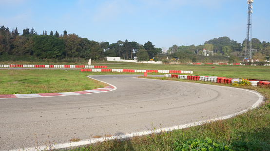 motorsport race track, front view. kocaeli gulf race track
