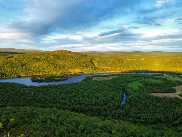Norwegian landscape shot by drone