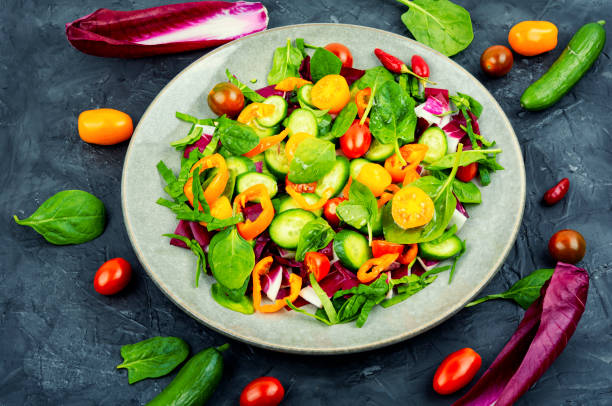 istock Bright, colorful vegetable salad 1441386211