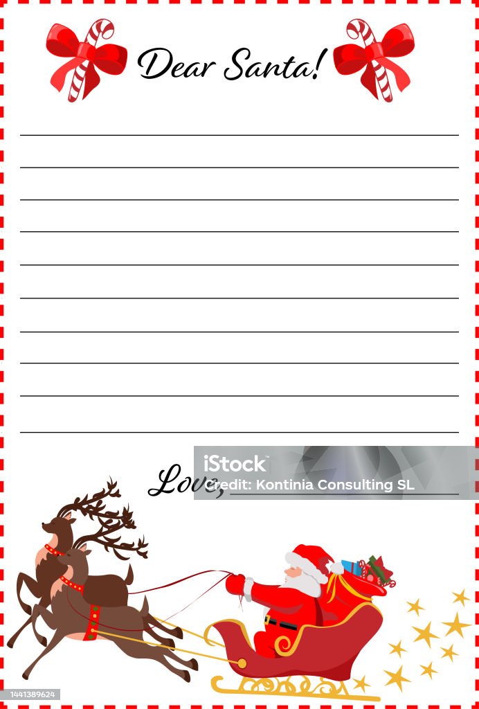 Lettera a babbo natale da compilare