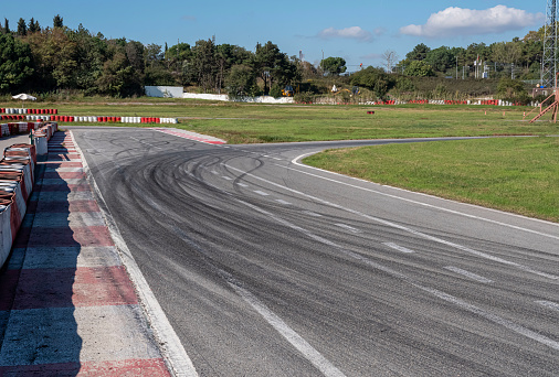 motorsport race track, front view. Kocaeli gulf race track, front view
