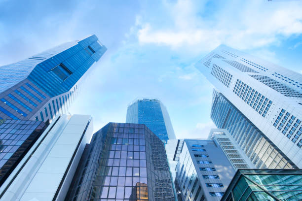 istock low angle view of ocean financial center 1441395140