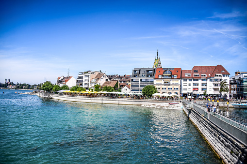 Lake Constance Also Know As Bodensee In Friedrichshafen, Germany