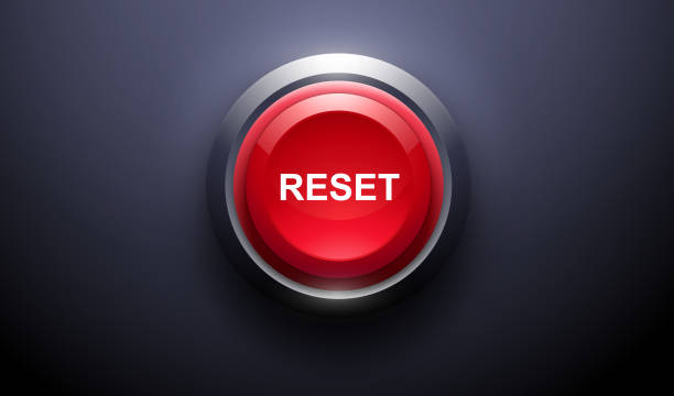 Red reset button Red reset button refresh stock illustrations