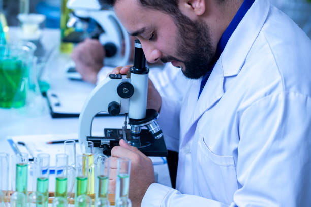 istock Medical Science Laboratory. Scientists Working in Advanced Scientific Pharmaceutical Lab for Medicine, Biotechnology Development 1441398572