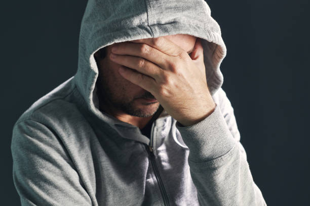 istock Abreaction concept, man reliving the experience that caused repressed emotion 1441400148