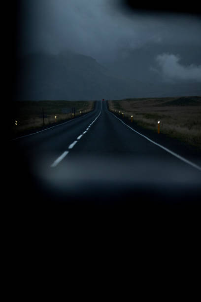 istock Long open road on Iceland 1441405428