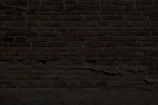 istock Old Brick Wall Texture for Background in Moonless Night Color Tone. 1441409718