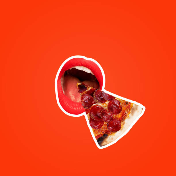 istock Pizza piece. Pizza with pepperoni salami. Top view. 1441411310