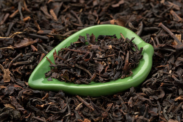 istock Formosa Oolong dried tea leaves close up full frame 1441411390