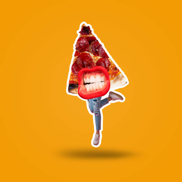 istock Pizza piece. Pizza with pepperoni salami. Top view. 1441411479