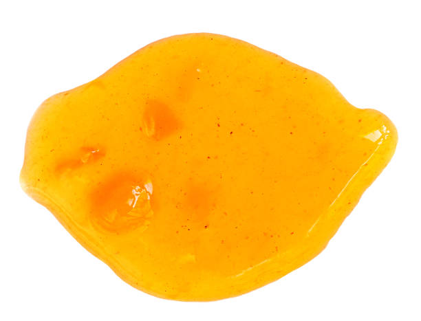 istock Orange fruit  jam isolated on white background, top view. Orange or tangerine spread  Flat lay 1441412687