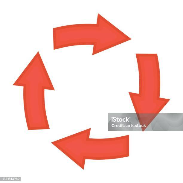 Vector Arrow Process Arrow Circle Element For Process Infographic Design Stock Illustration ...