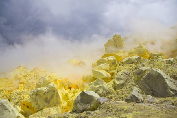 Sierra Negra Volcano. Sulfur mines. Galapagos Islands