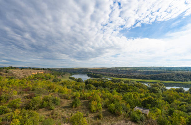 istock Autumn landscape of the Dniester river 1441422055