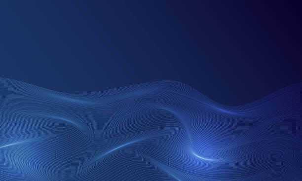 istock Abstract particles Wave Blue is a wave of technology to send information to other places. It is the technology of the future that makes life more convenient and faster. 1441423031