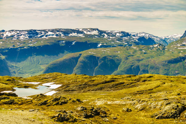 istock Mountains landscape. Route Aurlandsfjellet Norway 1441424507