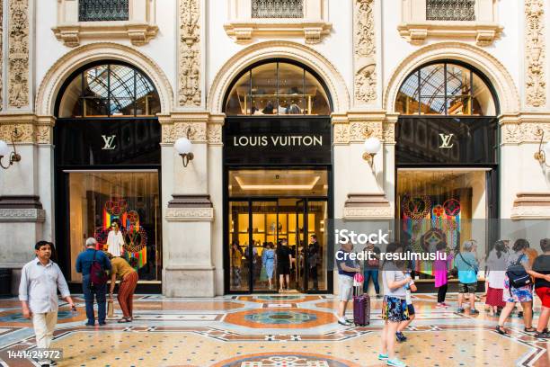 Louis Vuitton Store In Milano Italy Stock Photo - Download Image