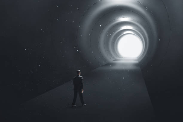 istock Business man walking future 3d illustration 1441427664