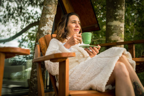 istock Drinking coffee and contemplating nature 1441433130