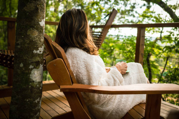 istock Drinking coffee and contemplating nature 1441433137