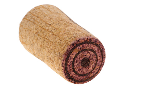 Wine cork  isolated on white background