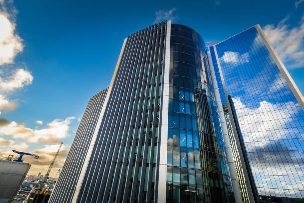 istock Futuristic financial buildings in London central business district 1441437726
