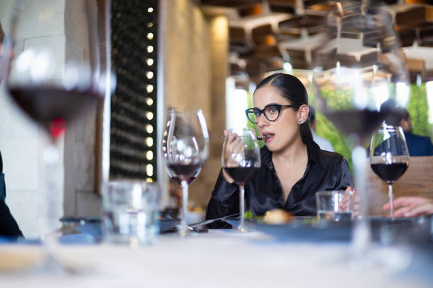 Businesswoman eating