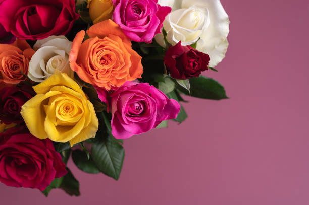 istock Bunch of colorful roses 1441448868