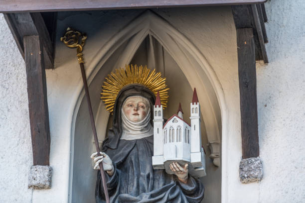 old Statue holy Erentrudis on Kloster Nonnberg