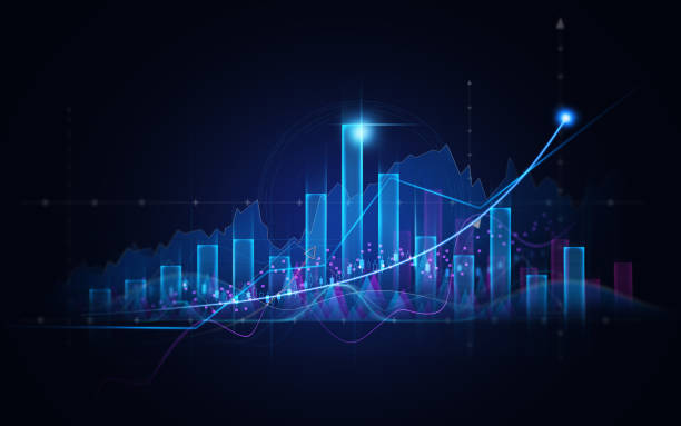 Business growth graph chart and success financial arrow up. Development graph profit and investment.