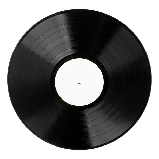istock Black vinyl record close up isolated 1441460443