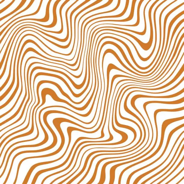 Vector illustration of Vector Seamless Pattern with Swirl Caramel and Milk. Abstract Wavy Toffee Print. Creative Food Background for Packaging Design and Advertisement