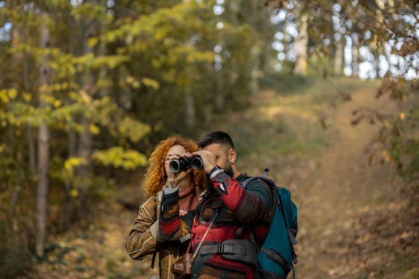 istock Young couple in a nature reserve 1441465605