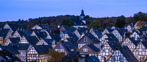 istock Alter Flecken in Freudenberg zur Blauen Stunde 1441465740