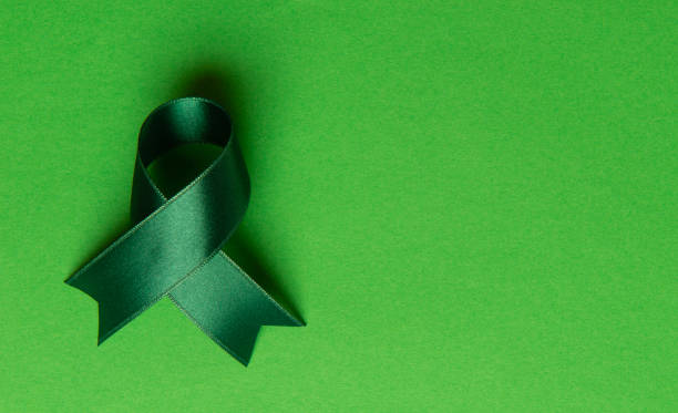 Green Awareness Ribbon stock photo