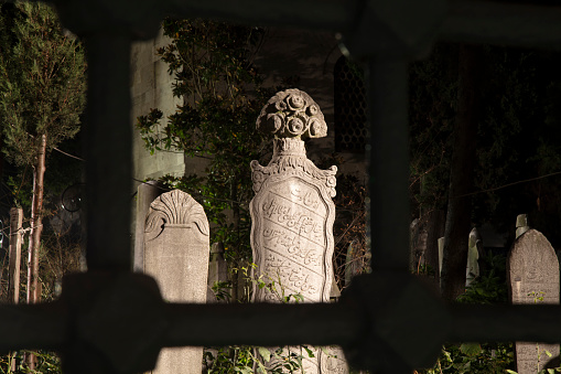 night istanbul ottoman cemetery