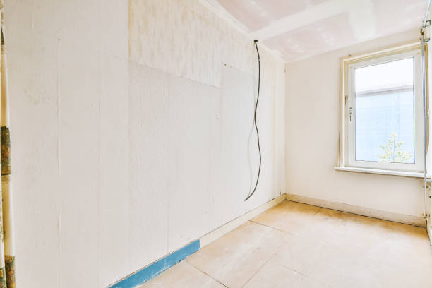 istock The interior of a spacious bright room in white tones 1441477727