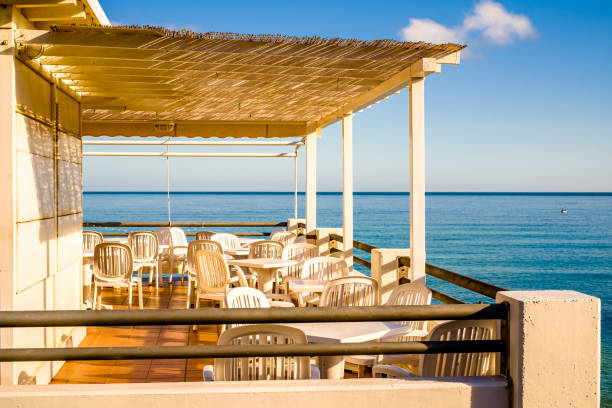 istock Cafe at a port in italy 1441478733